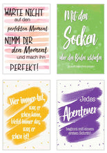 Laden Sie das Bild in den Galerie-Viewer, Edition Seidel Set 12 Postkarten mit Sprüchen. Karten mit Spruch. Geburtstagskarten. Geschenkidee Dekoidee. Liebe Freundschaft Leben Motivation lustig (20008)
