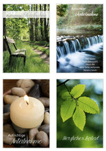 Laden Sie das Bild in den Galerie-Viewer, Edition Seidel Set 12 einfühlsame Trauerkarten / Beileidskarten mit Umschlag. Trauerkarte Beileidskarte mit Spruch schreiben (Doppelkarten/Klappkarten mit Briefumschlag (20823)