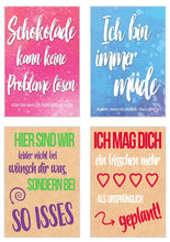 Laden Sie das Bild in den Galerie-Viewer, Edition Seidel Set 12 Postkarten mit Sprüchen. Karten mit Spruch. Geburtstagskarten. Geschenkidee Dekoidee. Liebe Freundschaft Leben Motivation lustig (20008)