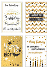 Laden Sie das Bild in den Galerie-Viewer, Edition Seidel Set exklusive Premium Geburtstagskarten mit Briefumschlag. Glückwunschkarte Grusskarte Geburtstag Geburtstagskarte Mann Frau Karten Happy Birthday Billet Sprüche