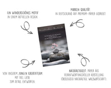 Laden Sie das Bild in den Galerie-Viewer, Edition Seidel Premium Trauerkarte mit Umschlag. Beileidskarte Trauer Karte mit Spruch Herzliches Beileid Anteilnahme Blume Stein (T1151 SW024)