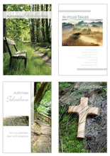 Laden Sie das Bild in den Galerie-Viewer, Edition Seidel Set 12 einfühlsame Trauerkarten / Beileidskarten mit Umschlag. Trauerkarte Beileidskarte mit Spruch schreiben (Doppelkarten/Klappkarten mit Briefumschlag (20822)