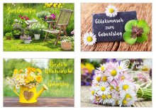 Laden Sie das Bild in den Galerie-Viewer, Edition Seidel Set 20 exklusive Premium Geburtstagskarten mit Umschlag. Glückwunschkarte Grusskarte zum Geburtstag. Geburtstagskarte Mann Frau Karten Billet Happy Birthday (SW02)
