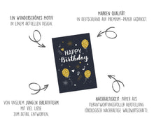 Laden Sie das Bild in den Galerie-Viewer, Edition Seidel Premium Geburtstagskarte mit Goldprägung und Umschlag. Glückwunschkarte Grusskarte Billet Geburtstag Happy Birthday Mann Frau einzelne eine Sprüche Karte Gold (G2896 SW022)
