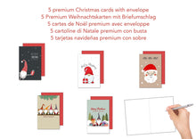 Laden Sie das Bild in den Galerie-Viewer, Edition Seidel Set 5 Premium Weihnachtskarten mit Briefumschlag - Karten Weihnachten Postkarten (21791)