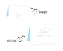 Laden Sie das Bild in den Galerie-Viewer, Edition Seidel Set 50 Premium Tischkarten Platzkarten Namenskarten Kommunion Konfirmation Firmung Hochzeit Geburtstag Taufe Feier Familienfeier Goldhochzeit Diamanthochzeit Herz - Schön, dass du da bist (20260)