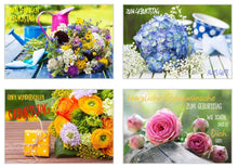 Laden Sie das Bild in den Galerie-Viewer, Edition Seidel Set exklusive Premium Geburtstagskarten mit Umschlag. Glückwunschkarte Grusskarte zum Geburtstag. Geburtstagskarte Blumen Frau Karten Billet Happy Birthday (SW02)
