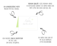 Laden Sie das Bild in den Galerie-Viewer, Edition Seidel Set 50 Premium Tischkarten Platzkarten Namenskarten Kommunion Konfirmation Firmung Hochzeit Geburtstag Taufe Feier Familienfeier Goldhochzeit Diamanthochzeit Herz - Schön, dass du da bist (20260)