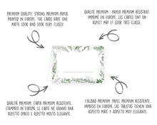 Laden Sie das Bild in den Galerie-Viewer, Edition Seidel Set 50 Premium Tischkarten Platzkarten Namenskarten Kommunion Konfirmation Firmung Hochzeit Geburtstag Taufe Feier Familienfeier Goldhochzeit Diamanthochzeit grüne Blätter Eukalyptus (21681)