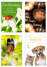 Laden Sie das Bild in den Galerie-Viewer, Edition Seidel Set 20 exklusive Premium Geburtstagskarten mit Umschlag. Glückwunschkarte Grusskarte zum Geburtstag. Geburtstagskarte Mann Frau Karten Billet Happy Birthday (SW02)