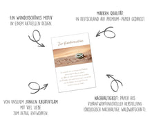 Laden Sie das Bild in den Galerie-Viewer, Edition Seidel 2 Premium Glückwunschkarten zur Konfirmation mit Umschlag. Konfirmationskarten mit Spruch Karte Grusskarte Stein Fisch Junge Mädchen (KF290) (23047)