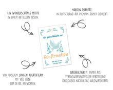 Laden Sie das Bild in den Galerie-Viewer, Edition Seidel Premium Glückwunschkarte zur Konfirmation mit Umschlag. Konfirmationskarte Karte Grusskarte Taube Zweige Junge Mädchen Karte (KF280 SW022) (21296)