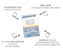 Laden Sie das Bild in den Galerie-Viewer, Edition Seidel Premium Glückwunschkarte zur Jugendweihe mit Umschlag. Jugendweihekarte Karte mit Spruch Grusskarte Himmel Wolken Junge Mädchen (JW139 SW024)