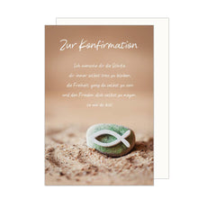 Laden Sie das Bild in den Galerie-Viewer, Edition Seidel Premium Glückwunschkarte zur Konfirmation mit Umschlag. Konfirmationskarte Karte mit Spruch Grusskarte Steine Fisch Junge Mädchen (KF308 SW024) (24493)