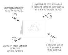 Laden Sie das Bild in den Galerie-Viewer, Edition Seidel Set 50 Premium Tischkarten Platzkarten Namenskarten Kommunion Konfirmation Firmung Hochzeit Geburtstag Taufe Feier Familienfeier Goldhochzeit Diamanthochzeit Herz - Schön, dass du da bist (20260)