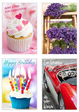 Laden Sie das Bild in den Galerie-Viewer, Edition Seidel Set 20 Geburtstagskarten Glückwunschkarten zum Geburtstag mit Umschlag. Grusskarte Geburtstagskarte Happy Birthday Mann Frau Karten Spruch Sprüche (SW02)