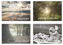 Laden Sie das Bild in den Galerie-Viewer, Edition Seidel Set 12 einfühlsame Premium-Trauerkarten/Beileidskarten mit Umschlag. Trauerkarte Beileidskarte mit Spruch (Doppelkarten/Klappkarten mit Briefumschlag) (Set 4, 12 Karten) (20577)
