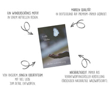 Laden Sie das Bild in den Galerie-Viewer, Edition Seidel 2 Premium Trauerkarten mit Umschlag. Karte Trauer Beileidskarte mit Spruch Feder Hand in stiller Teilnahme herzliches Beileid Abschied Mitgefühl Anteilnahme (T1032) (23041)