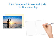 Laden Sie das Bild in den Galerie-Viewer, Edition Seidel Premium Geburtstagskarte mit Umschlag. Glückwunschkarte mit Spruch Geburtstag Billet Happy Birthday Grusskarte Mann Frau Angeln (G3431 SW023)