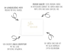 Laden Sie das Bild in den Galerie-Viewer, Edition Seidel Set 50 Premium Tischkarten Platzkarten Namenskarten Kommunion Konfirmation Firmung Hochzeit Geburtstag Taufe Feier Familienfeier Goldhochzeit Diamanthochzeit - Schön, dass du da bist (21678)