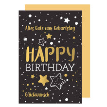 Laden Sie das Bild in den Galerie-Viewer, Edition Seidel Premium Geburtstagskarte mit Goldprägung und Umschlag. Glückwunschkarte Grusskarte Billet Geburtstag Happy Birthday Mann Frau einzelne eine Sprüche Karte Gold (G2335 SW022)
