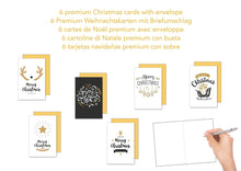Laden Sie das Bild in den Galerie-Viewer, Edition Seidel Set 6 Premium Weihnachtskarten mit Briefumschlag - Karten Weihnachten Postkarten (21789)