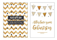 Laden Sie das Bild in den Galerie-Viewer, Edition Seidel Set 6 exklusive Geburtstagskarten mit Umschlag. Glückwunschkarte Grusskarte zum Geburtstag. Geburtstagskarte Karte Mann Frau (Doppelkarten/Klappkarten mit Briefumschlag)