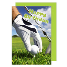 Laden Sie das Bild in den Galerie-Viewer, Edition Seidel Premium Geburtstagskarte mit Umschlag. Glückwunschkarte Billet Happy Birthday Grusskarte Mann Frau Golf (G3401 SW023)