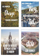 Laden Sie das Bild in den Galerie-Viewer, Edition Seidel Set 25 Postkarten Leben & Momente mit Sprüchen. Karten mit Spruch. Geburtstagskarten. Geschenk Dekoidee. Liebe Freundschaft Leben Motivation
