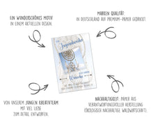 Laden Sie das Bild in den Galerie-Viewer, Edition Seidel Premium Glückwunschkarte zur Jugendweihe mit Umschlag. Eine einzelne Karte zur Jugendweihe mit Spruch. Grusskarte Traumfänger Himmel Junge Mädchen (JW127 SW023)