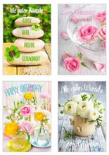 Laden Sie das Bild in den Galerie-Viewer, Edition Seidel Set exklusive Premium Geburtstagskarten mit Umschlag. Glückwunschkarte Grusskarte zum Geburtstag. Geburtstagskarte Blumen Frau Karten Billet Happy Birthday (SW02)