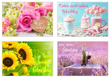 Laden Sie das Bild in den Galerie-Viewer, Edition Seidel Set exklusive Premium Geburtstagskarten mit Briefumschlag. Glückwunschkarte Grusskarte Geburtstag Geburtstagskarte Mann Frau Karten Happy Birthday Billet Sprüche