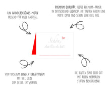 Laden Sie das Bild in den Galerie-Viewer, Edition Seidel Set 50 Premium Tischkarten Platzkarten Namenskarten Kommunion Konfirmation Firmung Hochzeit Geburtstag Taufe Feier Familienfeier Goldhochzeit Diamanthochzeit Herz - Schön, dass du da bist (20260)