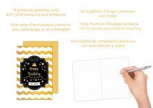 Laden Sie das Bild in den Galerie-Viewer, Edition Seidel Premium Geburtstagskarte mit Goldprägung und Umschlag. Glückwunschkarte Grusskarte Billet Geburtstag Happy Birthday Mann Frau einzelne eine Sprüche Karte Gold (G2323 SW022)