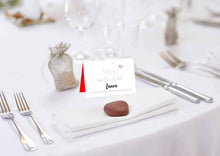 Laden Sie das Bild in den Galerie-Viewer, Edition Seidel Set 50 Premium Tischkarten Platzkarten Namenskarten Kommunion Konfirmation Firmung Hochzeit Geburtstag Taufe Feier Familienfeier Goldhochzeit Diamanthochzeit Herz - Schön, dass du da bist (20260)