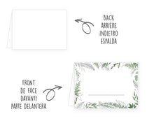 Laden Sie das Bild in den Galerie-Viewer, Edition Seidel Set 50 Premium Tischkarten Platzkarten Namenskarten Kommunion Konfirmation Firmung Hochzeit Geburtstag Taufe Feier Familienfeier Goldhochzeit Diamanthochzeit grüne Blätter Eukalyptus (21681)