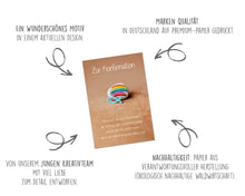 Laden Sie das Bild in den Galerie-Viewer, Edition Seidel Premium Glückwunschkarte zur Konfirmation mit Umschlag. Konfirmationskarte Karte mit Spruch Grusskarte Steine Fisch Regenbogen Junge Mädchen (KF310 SW024) (24495)