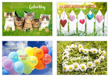 Laden Sie das Bild in den Galerie-Viewer, Edition Seidel Set 20 exklusive Premium Geburtstagskarten mit Umschlag. Glückwunschkarte Grusskarte zum Geburtstag. Geburtstagskarte Mann Frau Karten Billet Happy Birthday (SW02)