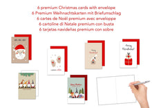 Laden Sie das Bild in den Galerie-Viewer, Edition Seidel Set 6 Premium Weihnachtskarten mit Briefumschlag - Karten Weihnachten Postkarten (21784)
