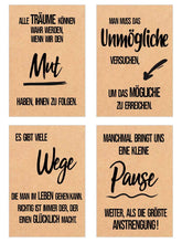Laden Sie das Bild in den Galerie-Viewer, Edition Seidel Set 18 Postkarten Leben & Momente mit schönen Sprüchen gedruckt auf hochwertigem Kraftpapier (20836)