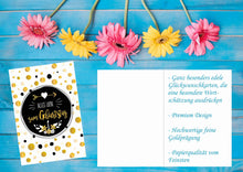 Laden Sie das Bild in den Galerie-Viewer, Edition Seidel Set exklusive Premium Geburtstagskarten mit feiner Goldprägung und Umschlag. Glückwunschkarte Grusskarte Geburtstag Geburtstagskarte Mann Frau Karten Happy Birthday Billet Sprüche