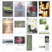 Laden Sie das Bild in den Galerie-Viewer, Edition Seidel Set 12 einfühlsame Trauerkarten / Beileidskarten mit Umschlag. Trauerkarte Beileidskarte mit Spruch (Doppelkarten/Klappkarten mit Briefumschlag) (20815)