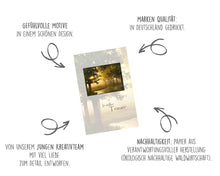 Laden Sie das Bild in den Galerie-Viewer, Edition Seidel Set 9 einfühlsame Trauerkarten / Beileidskarten mit Umschlag. Trauerkarte Beileidskarte mit Spruch schreiben (Doppelkarten/Klappkarten mit Briefumschlag) (20825)