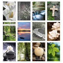 Laden Sie das Bild in den Galerie-Viewer, Edition Seidel Set 12 einfühlsame Trauerkarten / Beileidskarten mit Umschlag. Trauerkarte Beileidskarte mit Spruch schreiben (Doppelkarten/Klappkarten mit Briefumschlag (20823)