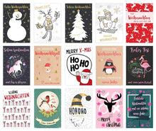 Laden Sie das Bild in den Galerie-Viewer, Edition Seidel Set 15 Weihnachtspostkarten Weihnachten Karten Postkarten Weihnachtskarten (20123)