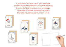 Laden Sie das Bild in den Galerie-Viewer, Edition Seidel Set 6 Premium Weihnachtskarten mit Briefumschlag - Karten Weihnachten Postkarten (21782)