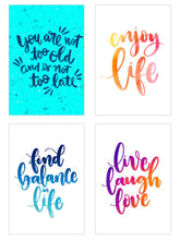 Laden Sie das Bild in den Galerie-Viewer, Edition Seidel Set 25 Postkarten Leben & Momente mit Sprüchen. Karten mit Spruch. Geburtstagskarten Postkarte. Geschenk Dekoidee. Liebe Freundschaft Leben Motivation Englisch (20576)