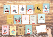 Laden Sie das Bild in den Galerie-Viewer, Edition Seidel Set 30 Weihnachtspostkarten Weihnachten Karten Postkarten Weihnachtskarten (20669)