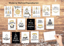 Laden Sie das Bild in den Galerie-Viewer, Edition Seidel Set 30 Weihnachtspostkarten Weihnachten Karten Postkarten Weihnachtskarten (21114)