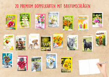 Laden Sie das Bild in den Galerie-Viewer, Edition Seidel Set 20 exklusive Premium Geburtstagskarten mit Umschlag. Glückwunschkarte Grusskarte zum Geburtstag. Geburtstagskarte Mann Frau Karten Billet Happy Birthday (SW02)